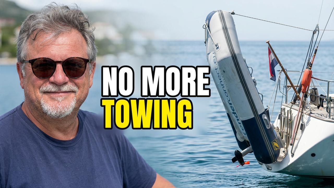 No more dragging: Dinghy with Transom a sailing yacht on board TenderConnect