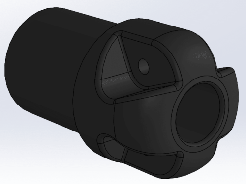 Pieza frontal para la botavara del gennaker AD:60mm/ID:50mm con estay y conexión Code0